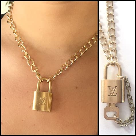 louis vuitton lock necklace dupe|louis vuitton lock necklace price.